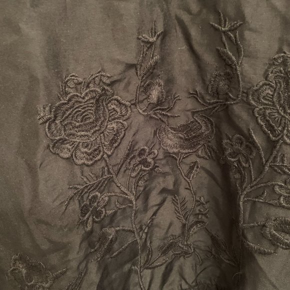 Zara Black Sheer Embroidered Blouse - Picture 4 of 6